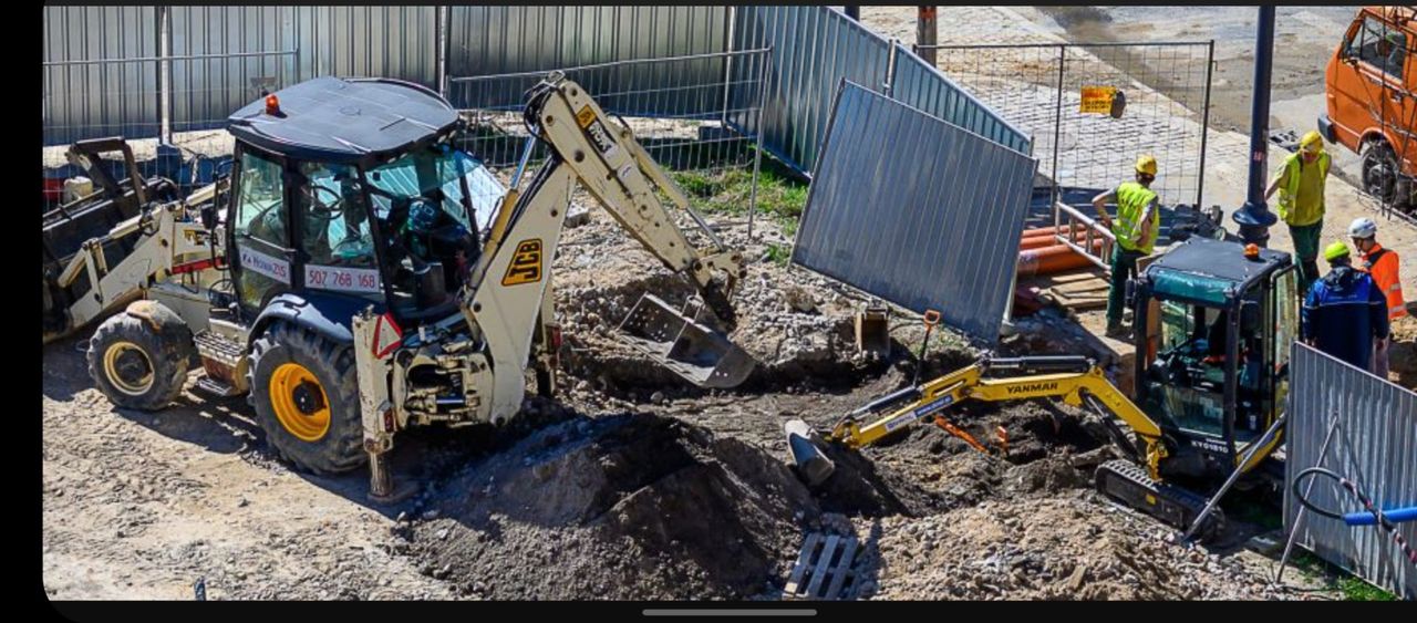 Prace ziemne – JCB 3CX i minikoparka Yanmar